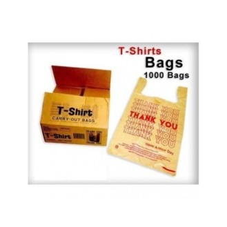 16 x 20 Inch Printed Thank You Handle T-Shirt Bags in Beige Color ( 1 KG )