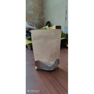   Kraft Paper Stand Up Ziplock Pouch